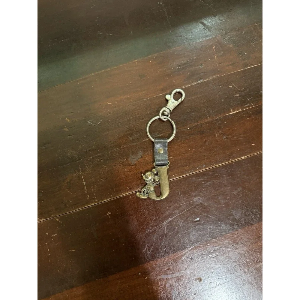VTG Monogram Letter J DISNEY Mickey Mouse Keychain and notepad